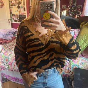 Tiger Sweater | Tiger Striped Sweater